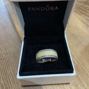 Authentic Pandora enamel and silver ring.